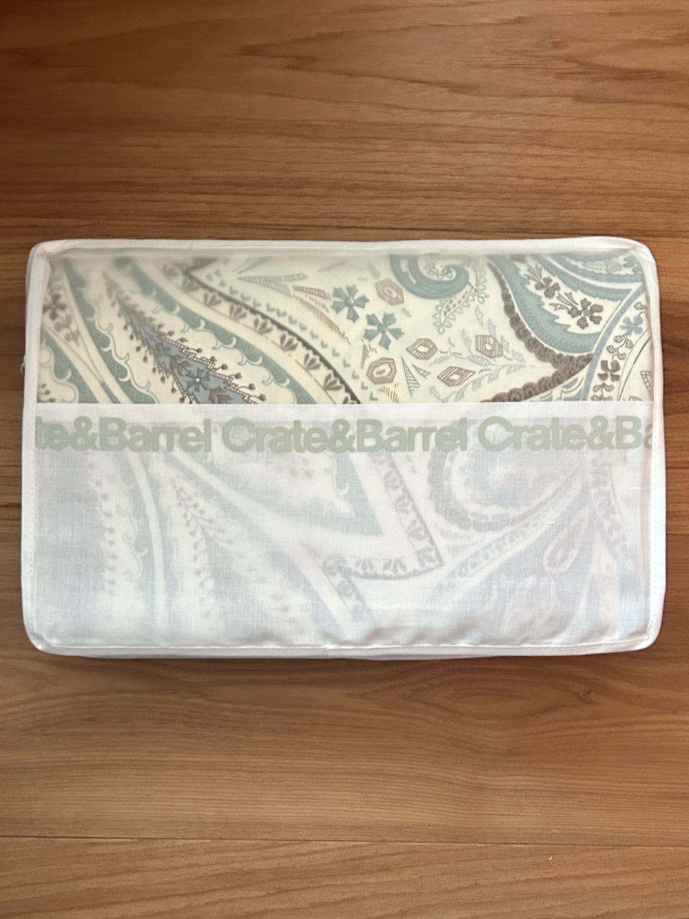 NEW Queen/Full Crate&Barrel Lindsey Paisley Duvet Comforter Cover Case Bedding